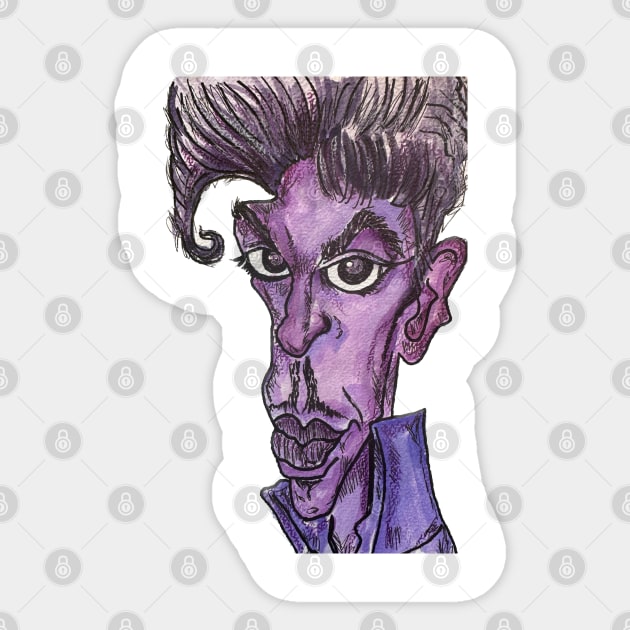 Purple Rain Prince Sticker by 78CustomPaintINK